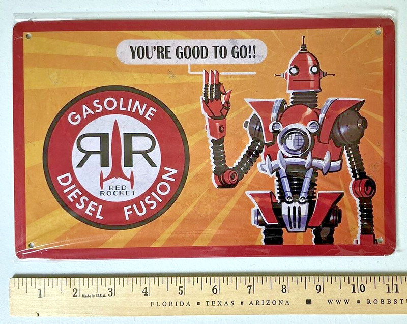 Fallout Red Rocket Metal Tin Wall Hanging Sign Officially Licensed Bethesda NEW