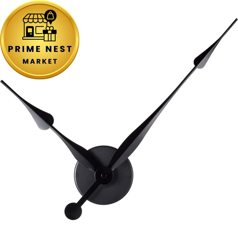 Hicarer DIY Large Clock Hands 3D Quartz Wall with 12 Inch Large, Black