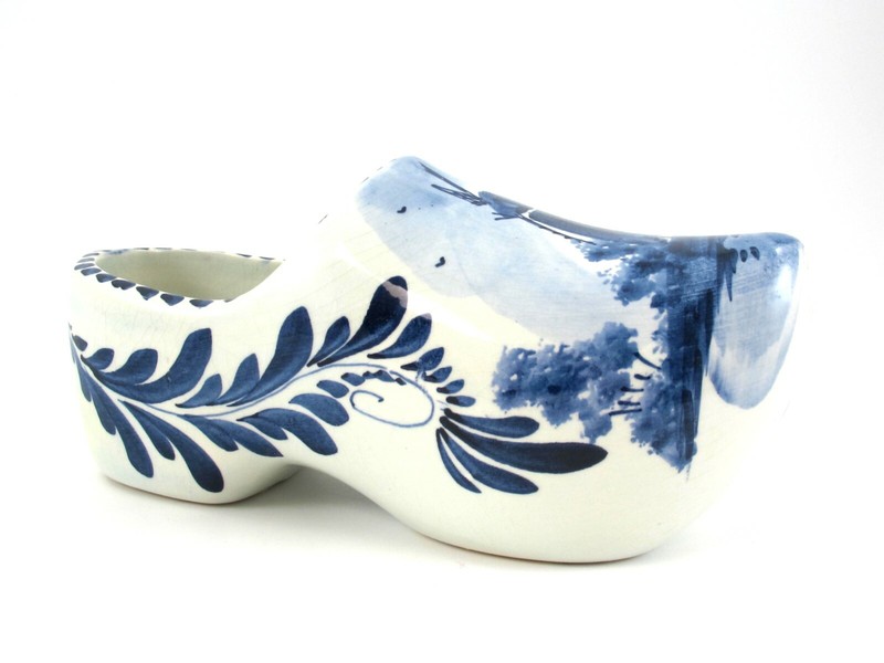 Delfts Blue Ceramic CLOG Hand Painted Ceramic Holland Blue and White for Hanging