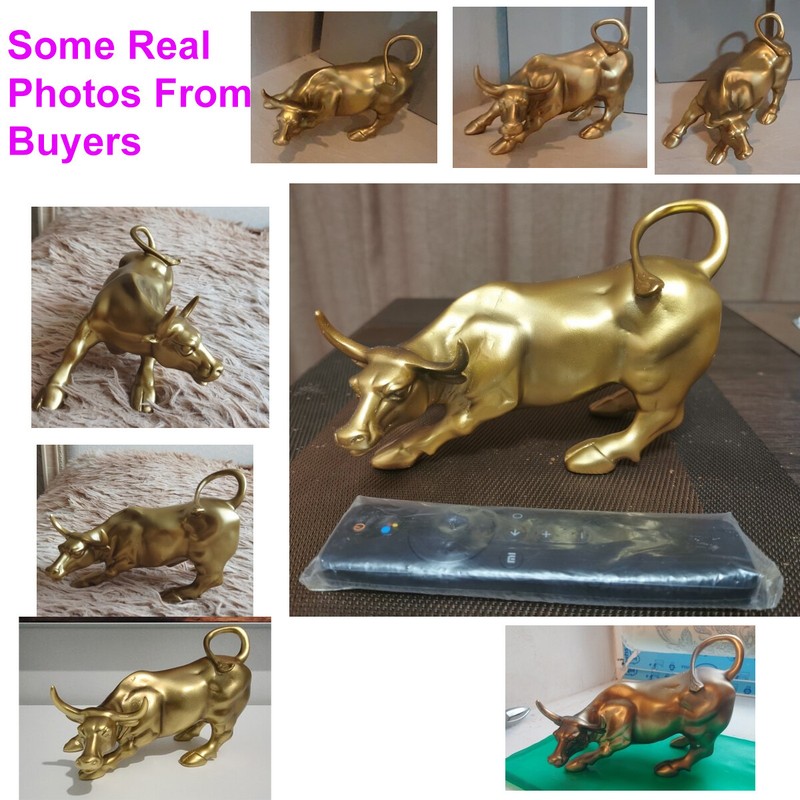 Wall Street Bull Figure Statue The Miami Bitcoin Bull Figurine Carve Doll Cow gallery
