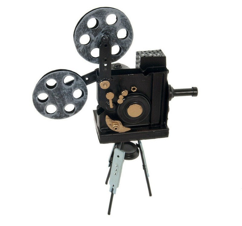 Movie Theater Film Projector Metal Model 12.5″ Vintage Style Figurine Home Decor