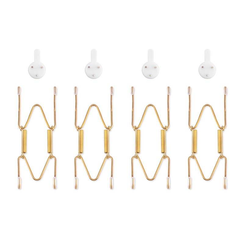 4 Pack Plate Hangers for the Wall, Suitable for 4-5 inch Art Plate, Stainless…