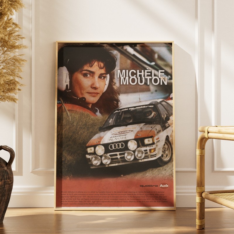 Michele Mouton Audi Quattro S1 Rally Poster Art Print Vintage WRC Racing Wall Ar