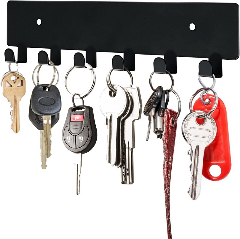 Key Holder for Wall, Key Hooks with 6 Hooks, Wall Mounted Key Holder for Hall... gallery