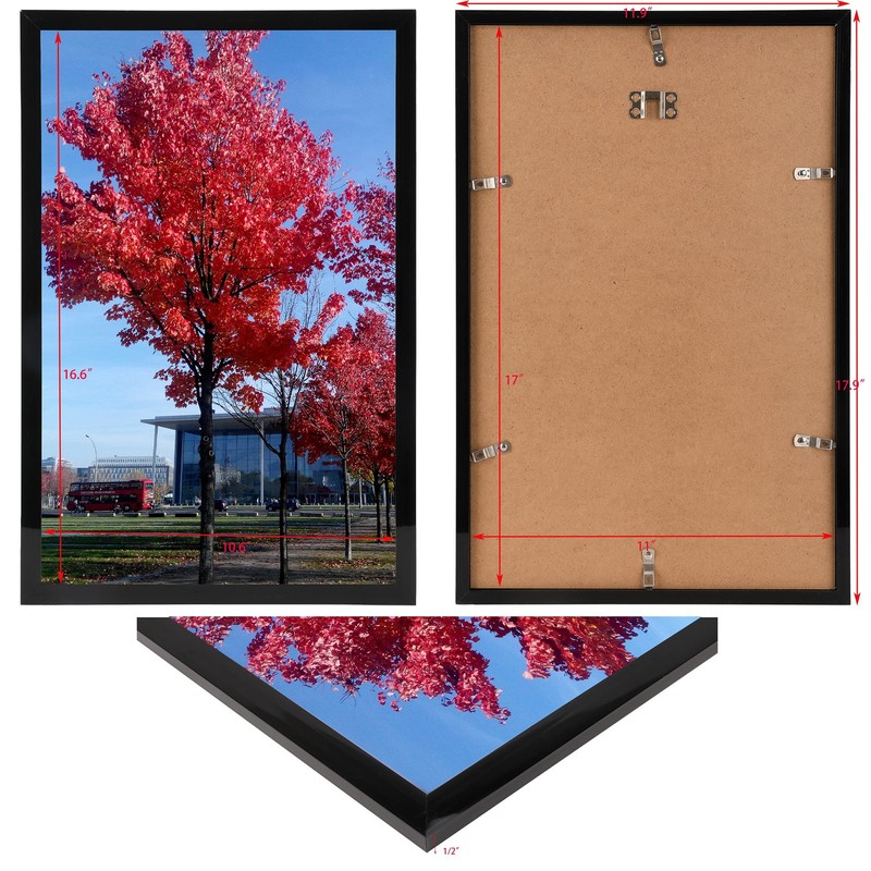 11X17 Picture Frame 11 by 17 Picture Frame Black Display Pictures 11X17 Wall Han gallery