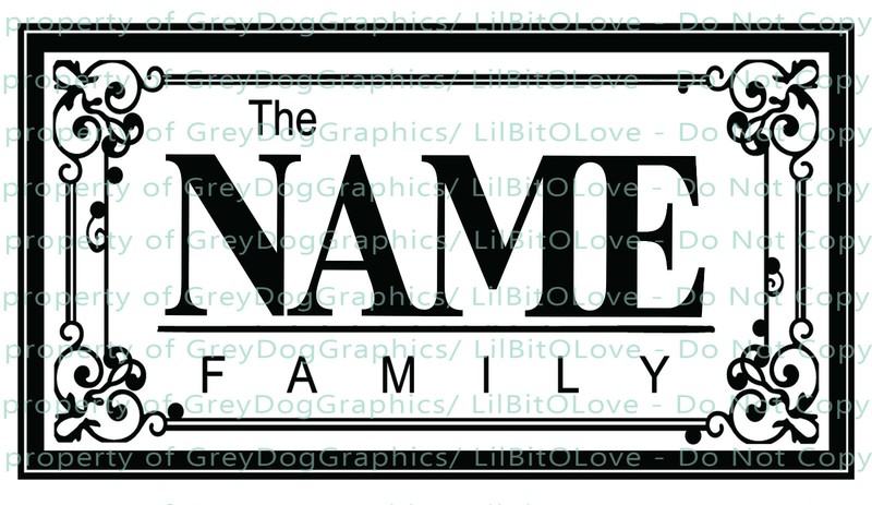 Personalized Family Name Vinyl Wall Decal YOUR NAME Customized Various Sizes