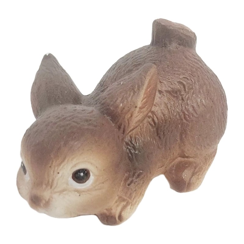 Vintage Lefton 1.5" Tall Ceramic Brown Baby Bunny Figurine gallery