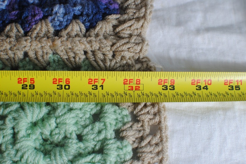 Hand Knit Afghan Colorful Squares Lap Blankets 32 x 32 in gallery