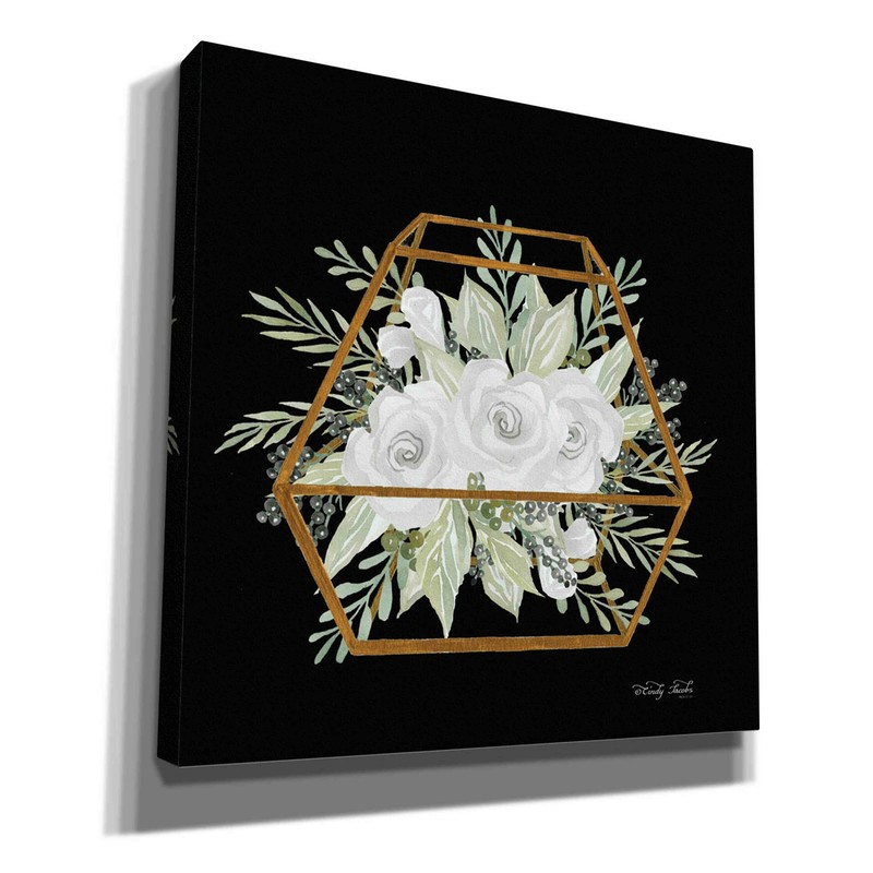 Epic Graffiti 'Gold Geometric Polygon' by Cindy Jacobs, Giclee Canvas Wall Art gallery