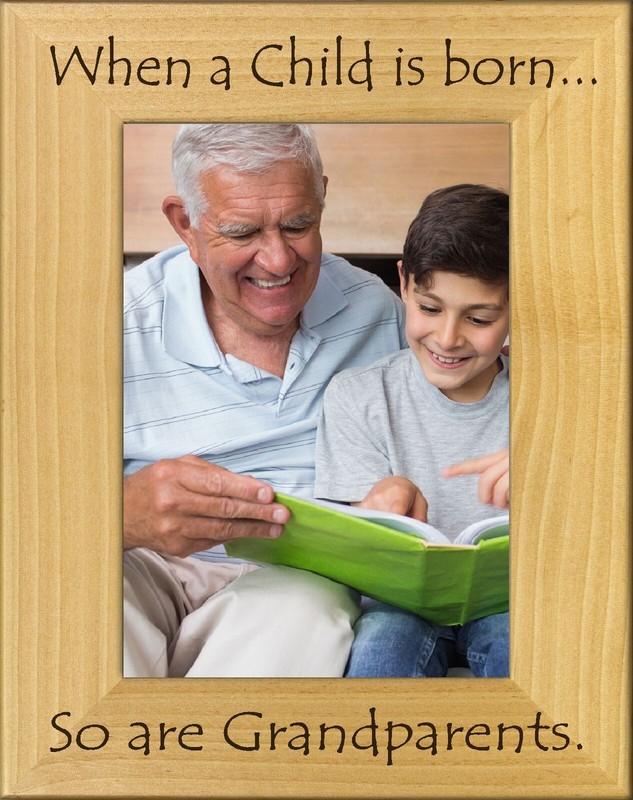 When a Child is Born…So are Grandparents Laser Engraved Picture Frame (3 x 5)