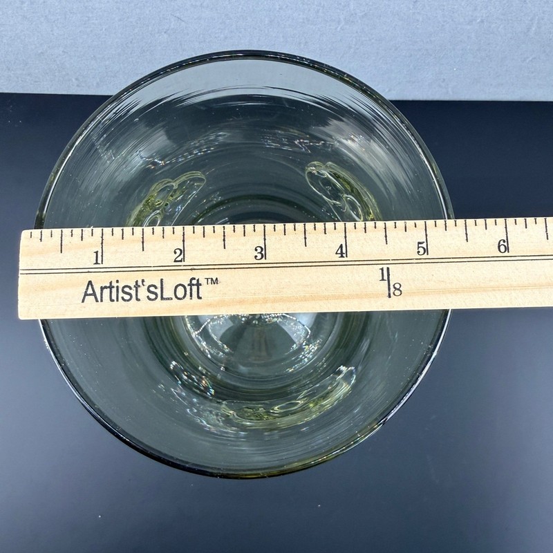 HTF Blenko Pre-Designer 422M Wild Rose Beaker Vase Marine Crystal gallery