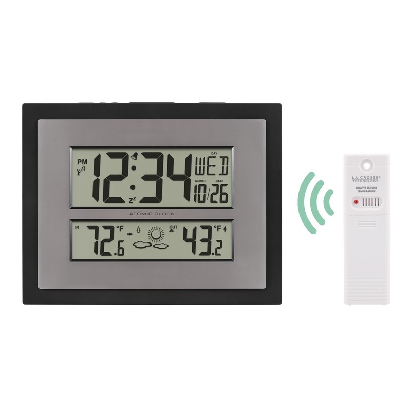512-65937 La Crosse Technology Atomic Digital Wall Clock with TX141V3 – Open Box