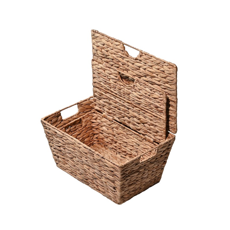happimess BSK2007-2SET Wilder 15-3/4"W Metal and Water Hyacinth - Brown gallery
