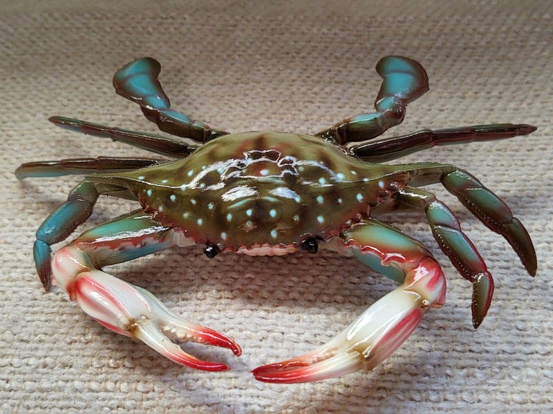 Lot of 3 Hand Painted 3D Maryland Blue Crabs 6" Wall Hanging 211171 gallery