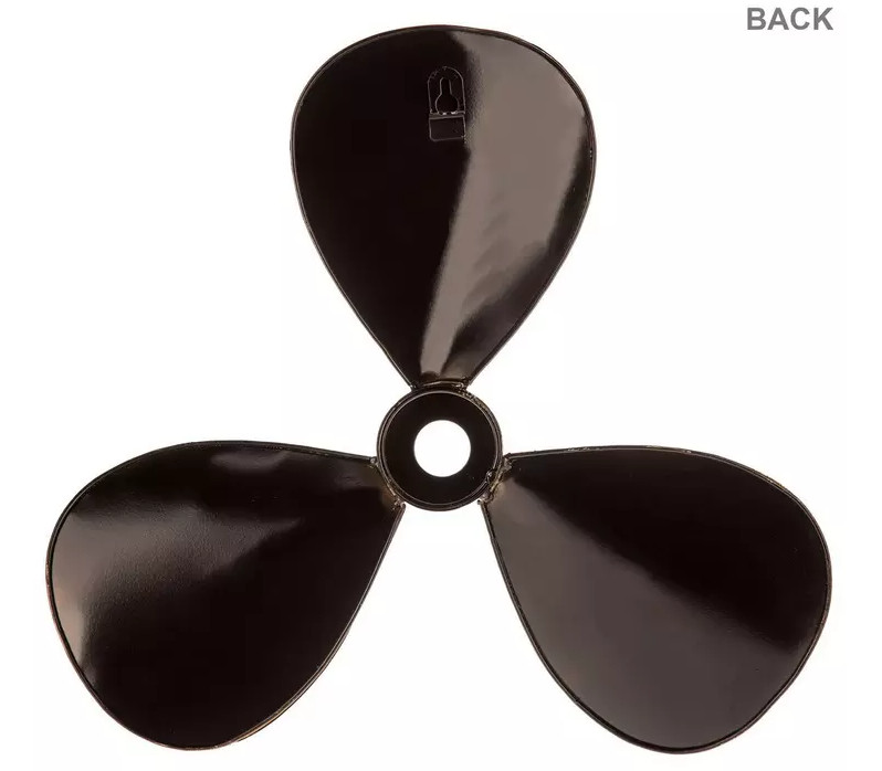 Metal Ship Propeller Nautical Wall Decor Rustic Bronze Brass Patina Finish 14" gallery