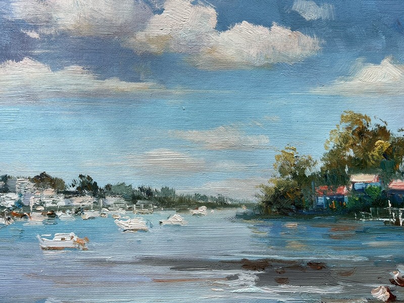 ORIGINAL OIL PAINTING, Kissing Point Bay, Putney, NSW, 50 X 70 cm gallery