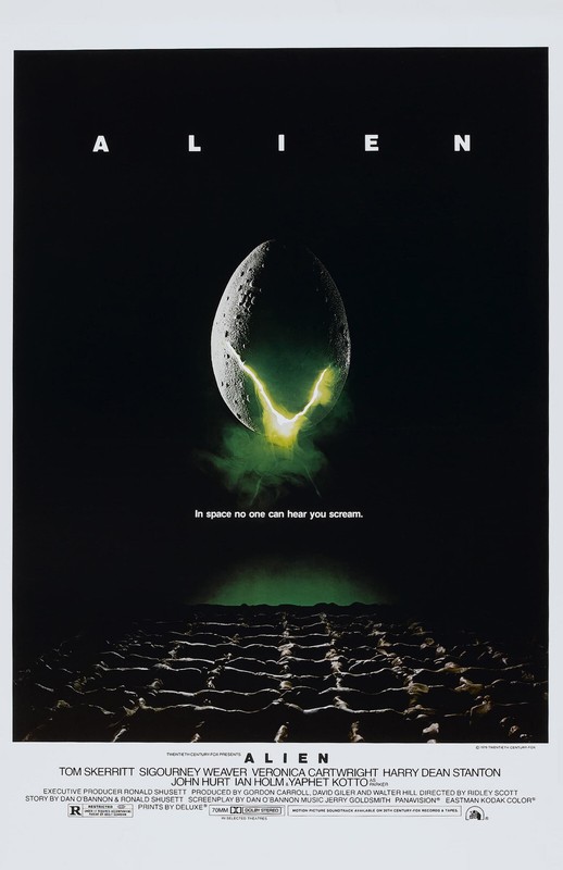 AA0208 Alien Film By Ridley Scott 1979 Bordered Movie Poster 11×17