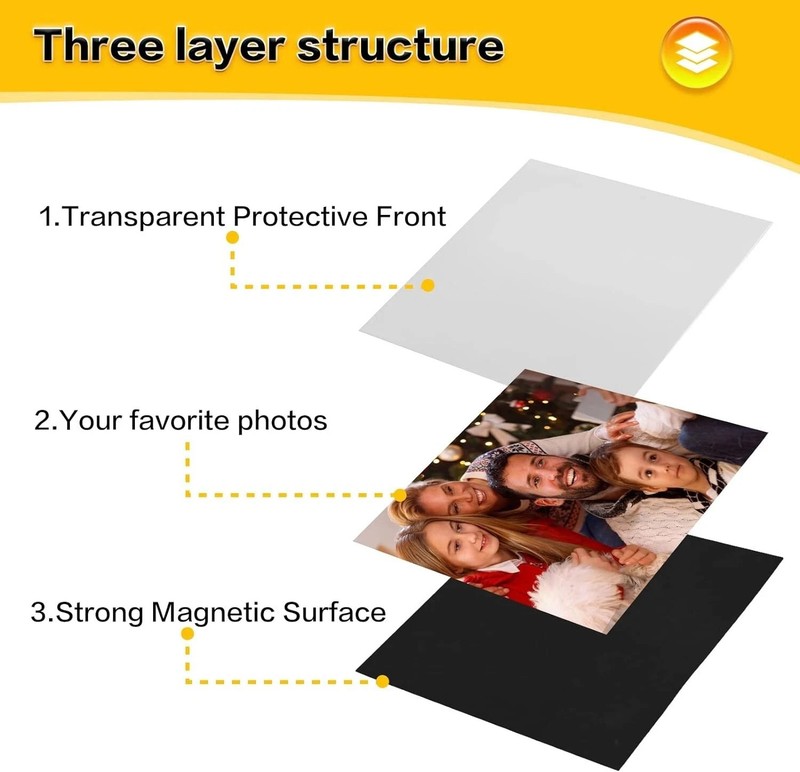 15 Pack 4x6 Inch Magnetic Picture Frame for Refrigerator Fridge Pictures Frame gallery