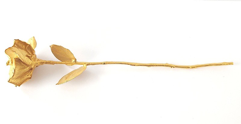 Classic 24K Gold Dipped "Real American Rose" Keepsake - 17.5" Long gallery