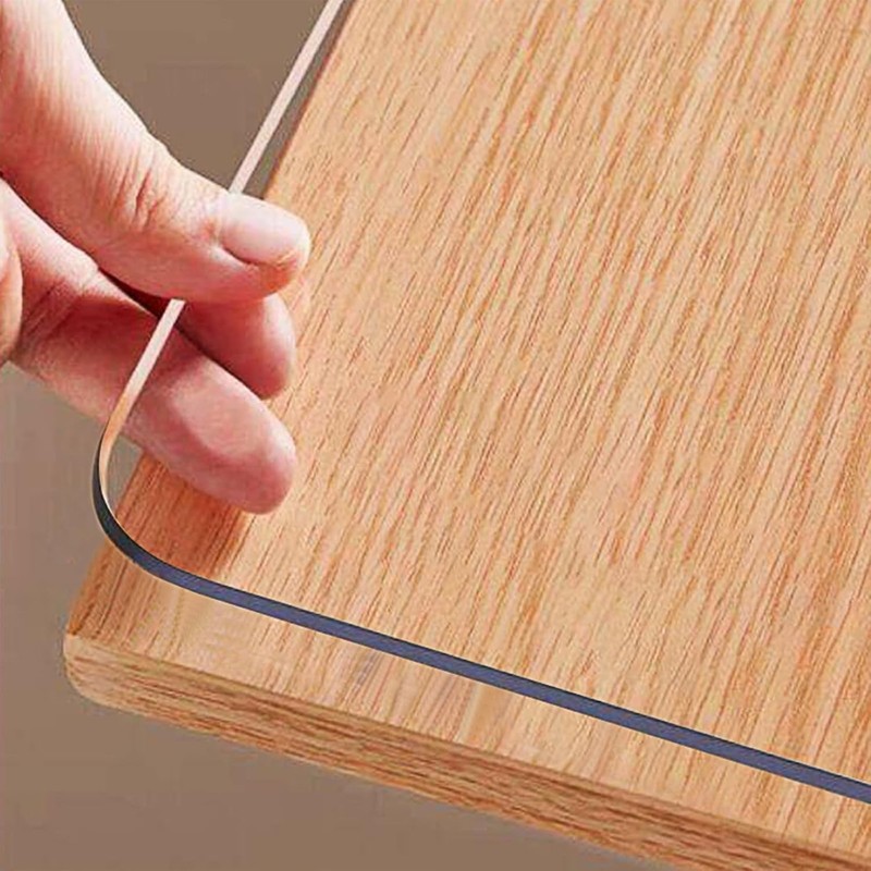 Clear Table Cover Protector 36 x 60 Inch, 1.5mm Thick Plastic Table Cover,