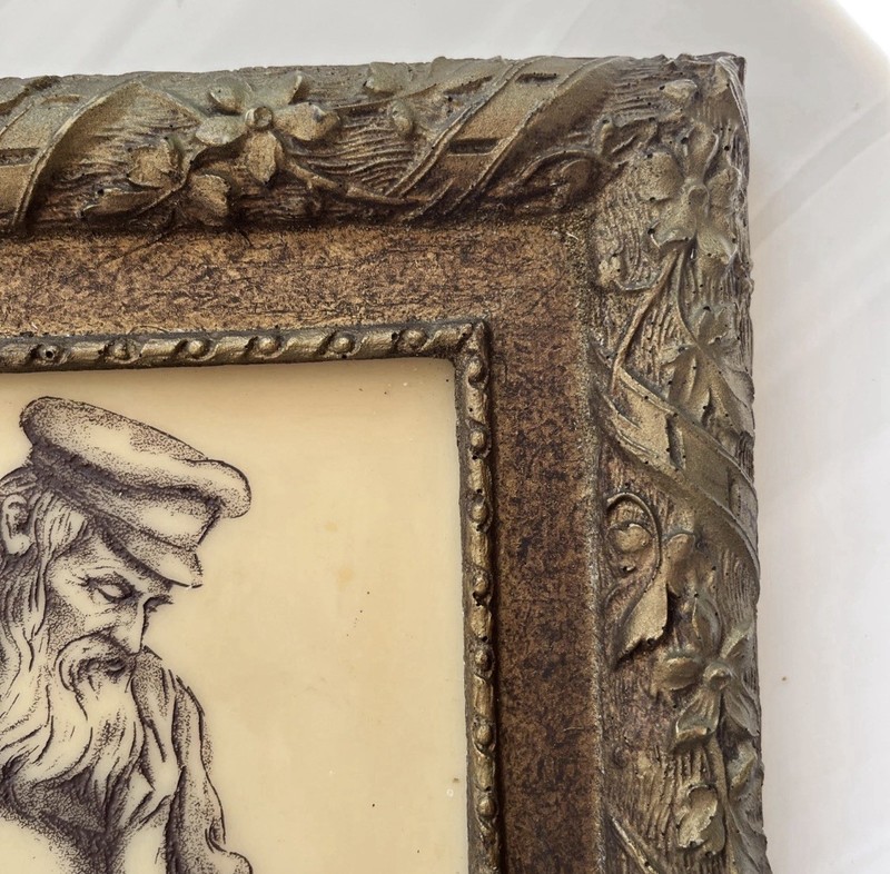 Artini Framed Engraving Of Jewish Shoemaker At Work Attributed To Herman Struck gallery
