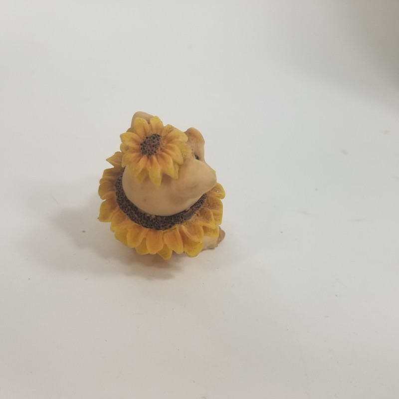Pig Animal Model Figure Decoration Mini Sunflower Sitting Cute gallery