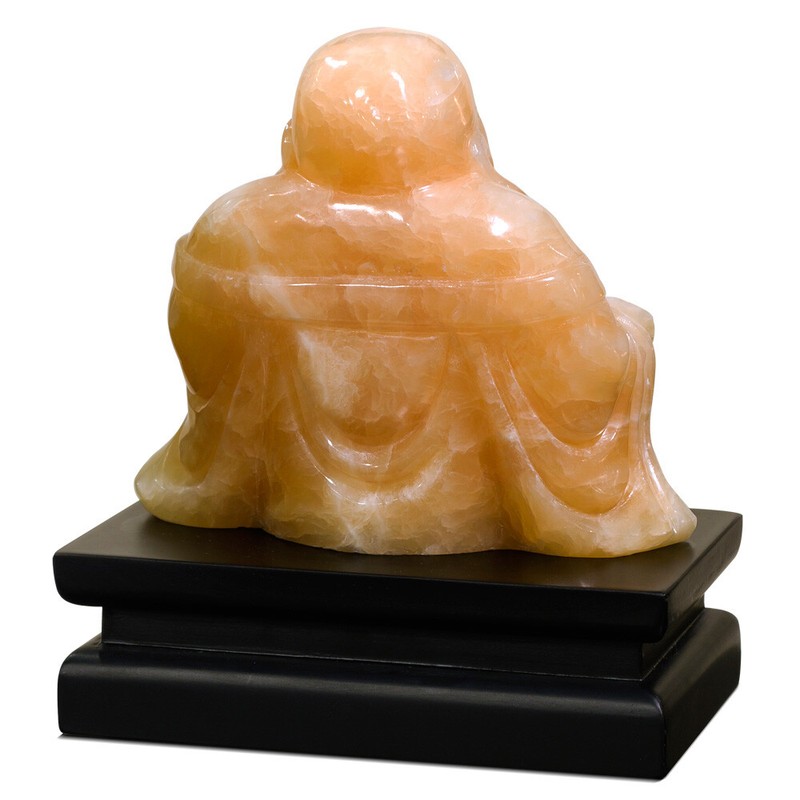 US Seller - Orange Jade Chinese Happy Buddha gallery
