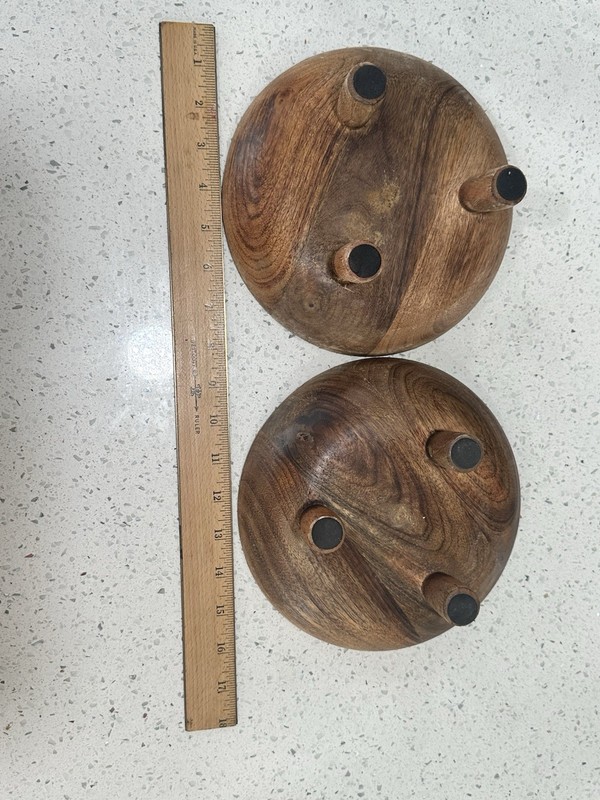 Set Of Two 8“ X 3“ Wooden Food Safe Stands Kitchen / Table / Decor Made In India gallery