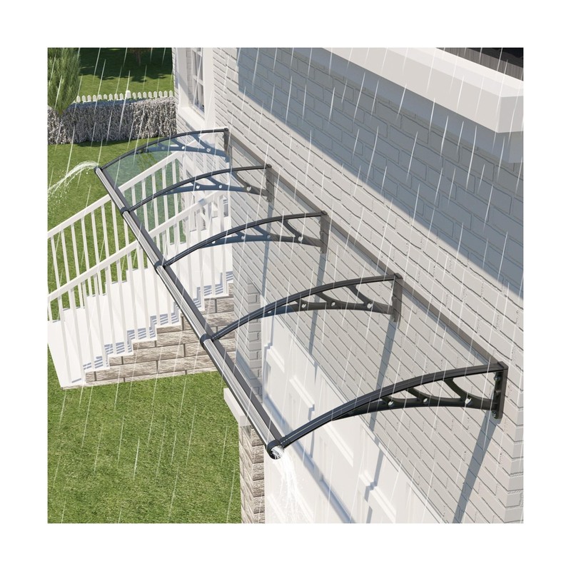 48×160 Inch Awning for Door Entrance,Polycarbonate Window Canopy Exterior Ove…