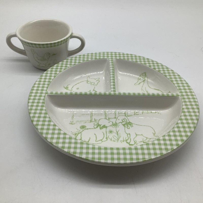 MWW Market Childs Plate and Cup Set Collectible Dinnerware Childs Dinnerware gallery