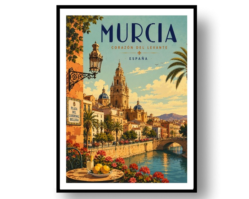 Murcia Travel Poster Print, Wall Decor