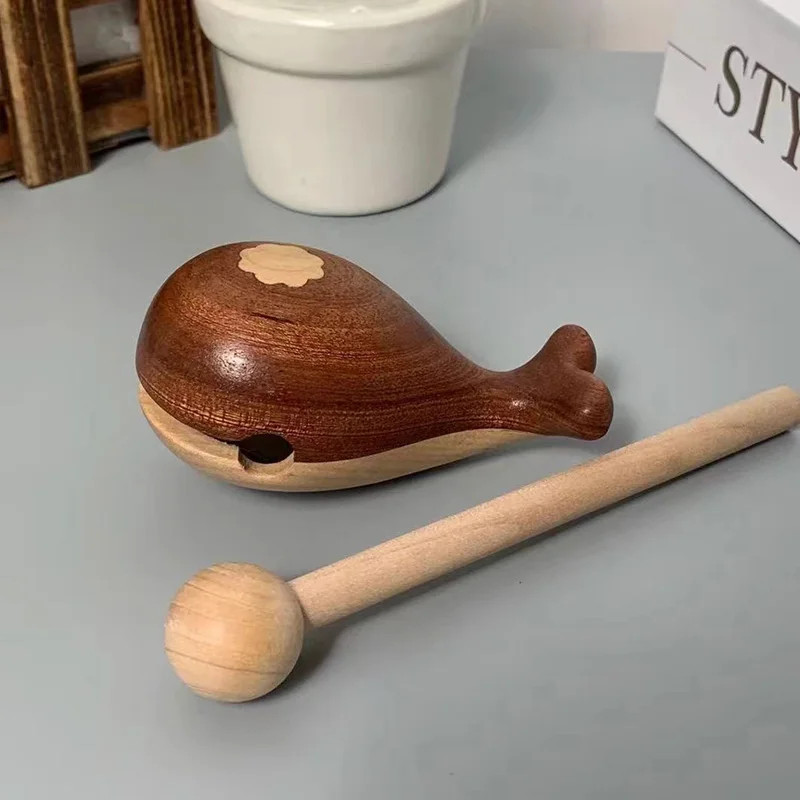 1 Set Relieve Pressure Whale Wooden Fish Knock Ornaments Buddhist Artifacts gallery