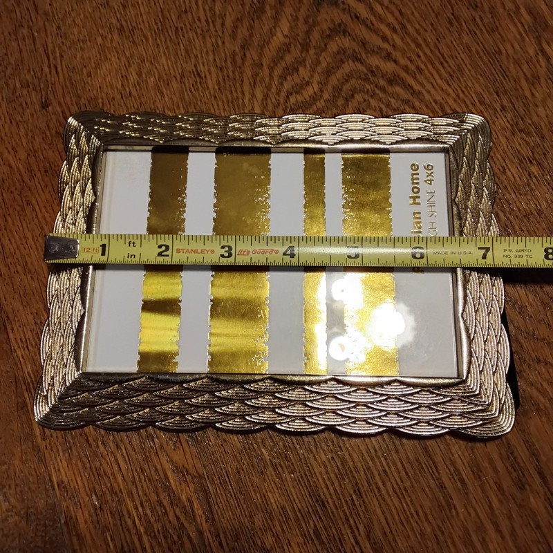 Beautiful Baskerweave Sheffield Parisian Home High Shine Goldtone Picture Frame gallery