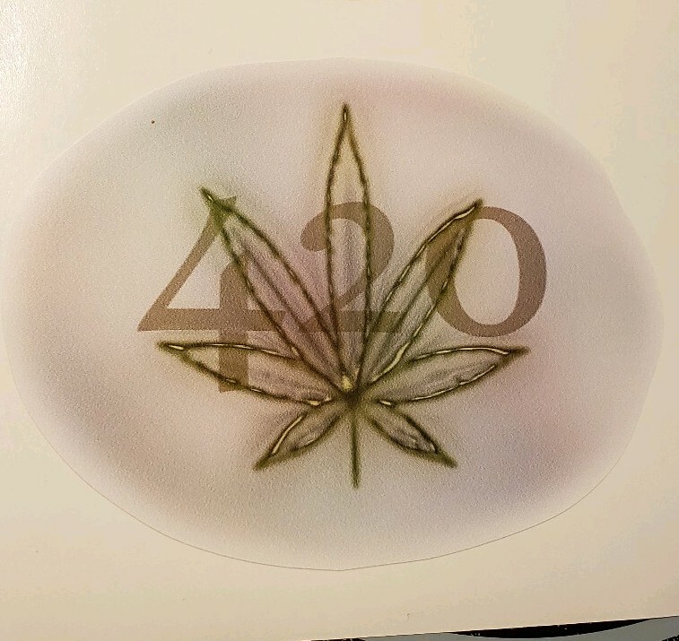 Pot leaf 420, 2 vinyl sticker, cannabis strain, marijuana, pot, weed, Kush