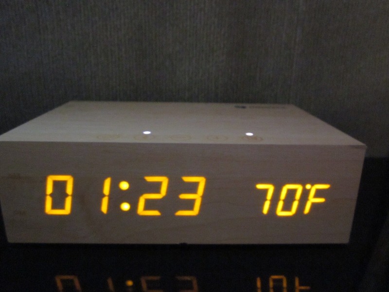 Innovex Wooden Bluetooth Alarm Clock Speaker W2