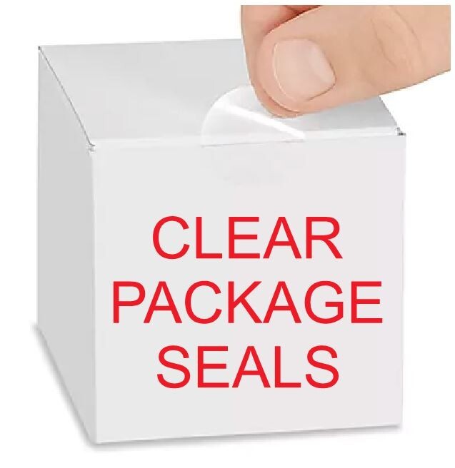 1.50″ Clear Round Tamper Seal Label Dots Stickers Package Seals 1.50 Inch Dot