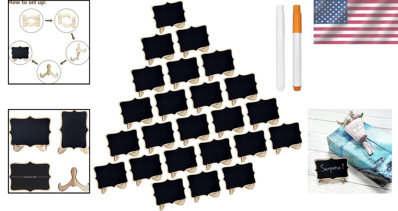 Mini Chalkboards Signs for Food Wedding Message Event Decorations 24 Pcs gallery