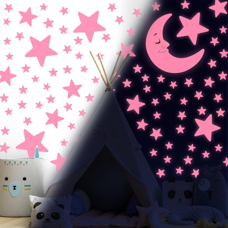 241PCS Glow in The Dark Stars Stickers, 3D Glow in The Dark Stars for Ceiling... gallery