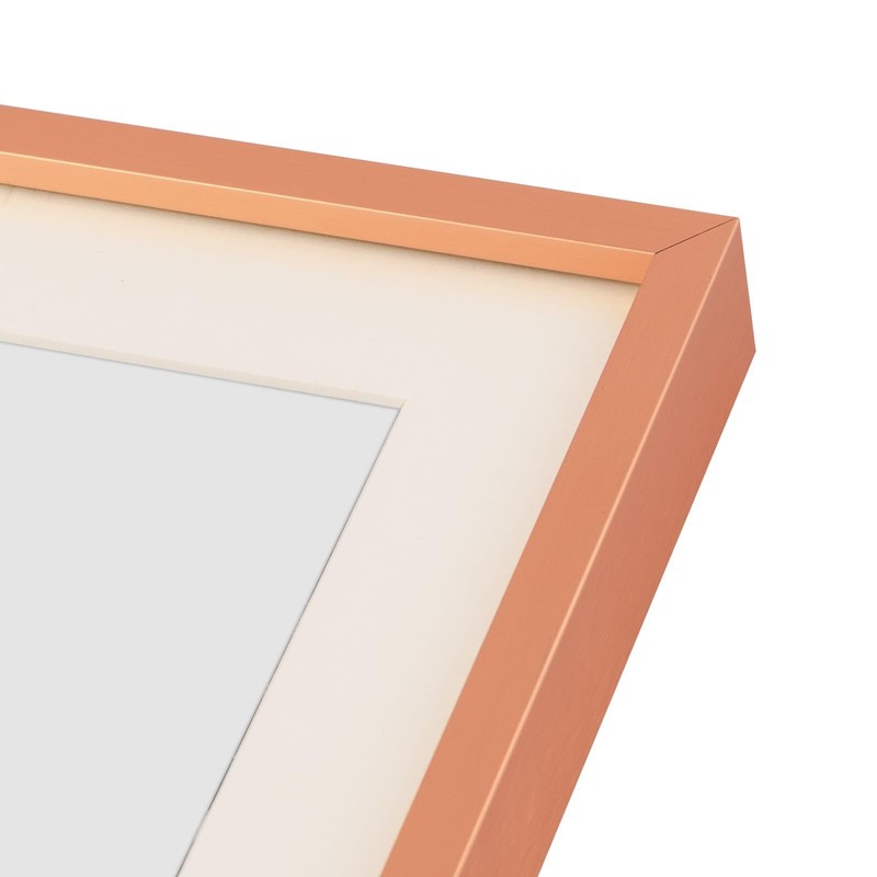 2 Pack 5x7 Rose Gold Aluminum Collage Frame 2 Opening for 7x5 Photo Wall Mount gallery