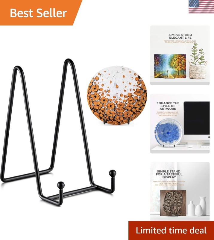Versatile Decorative Plate Stands – 6-Inch Metal Easels for Various Items