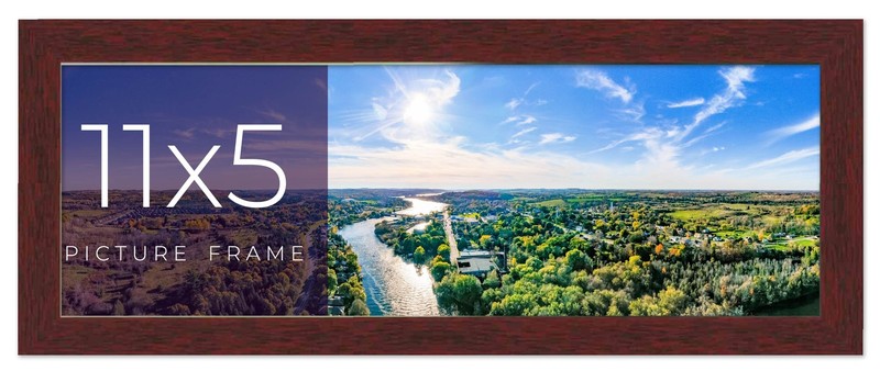 11×5 IN Frame Brown Solid Wood Picture Frame Width 0.75 Inches | Interior Frame