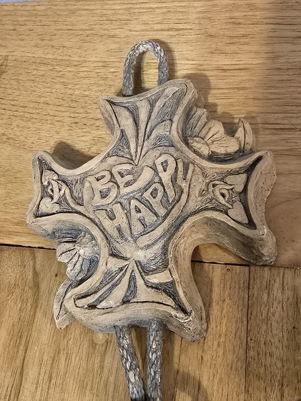 Brutoski For Abbey Press Be Happy Love Life Stay Free Vtg Wall Hanging 1970's gallery
