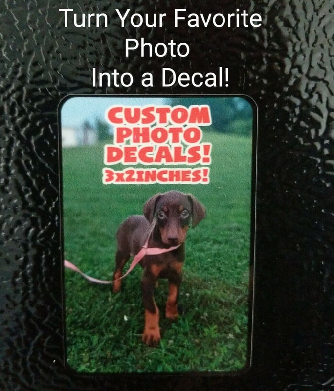Custom Photo Printed Vinyl Decal 3×2″, 4×6″ Personalized Picture Drawing Sticker