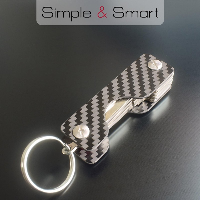 Leeuoe Carbon Fiber Key Organizer,Compact Key Holder,Minimalist Multikey Fold gallery