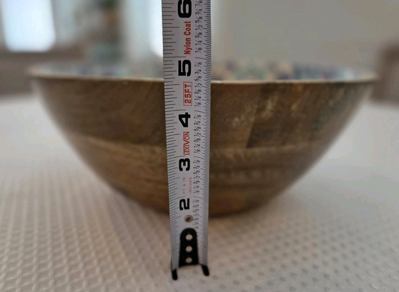 Decorative Mango Wood 11 in. Bowl Coastal Nautical Boho Beach House gallery