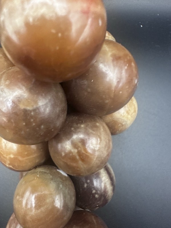 Vintage MCM ALABASTER MARBLE GRAPES CLUSTER BUNCH stone Fruit mid century gallery