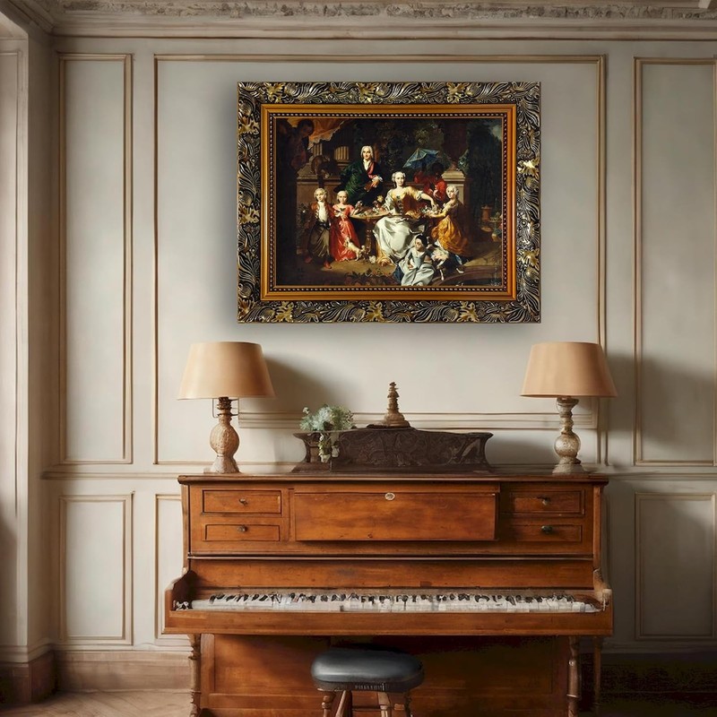 Open Back Canvas Frame for 12x16 Oil Paintings Art Prints, 2.36” Wide Baroque... gallery