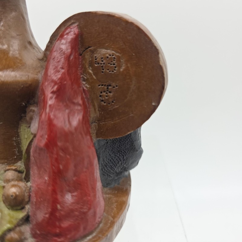 Vintage Tom Clark Gnome Candlestick Holder Brown Rustic Fantasy Decor FLAW gallery