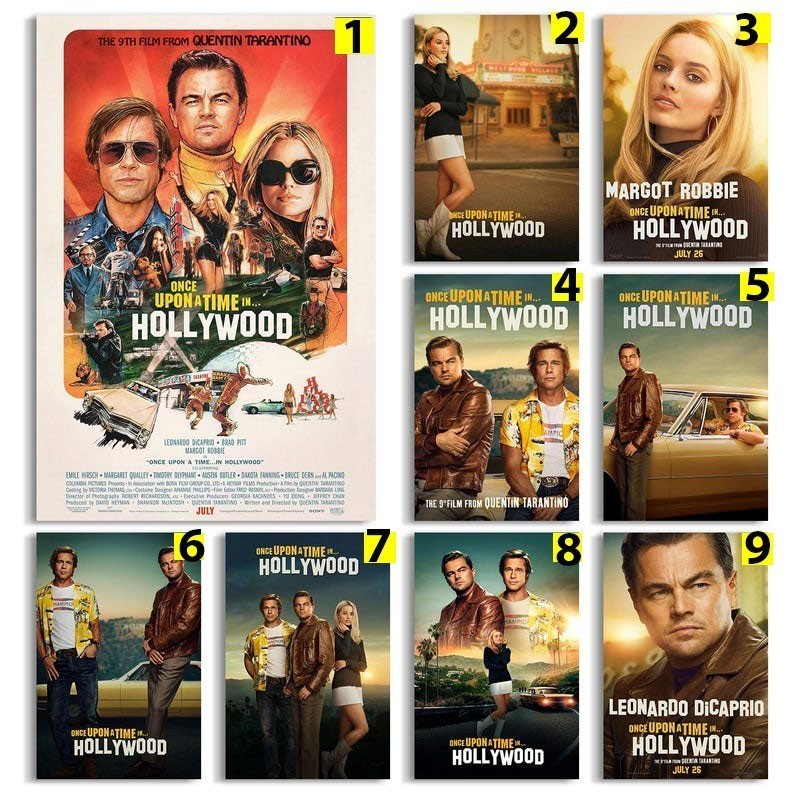 Hollywood Retro Cast Film Wall Art Poster gallery