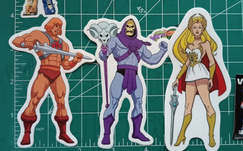 HE-MAN X SKELETOR X SHERA X VYNIL DIE-CUT STICKER LOT OF 4 X 4X4